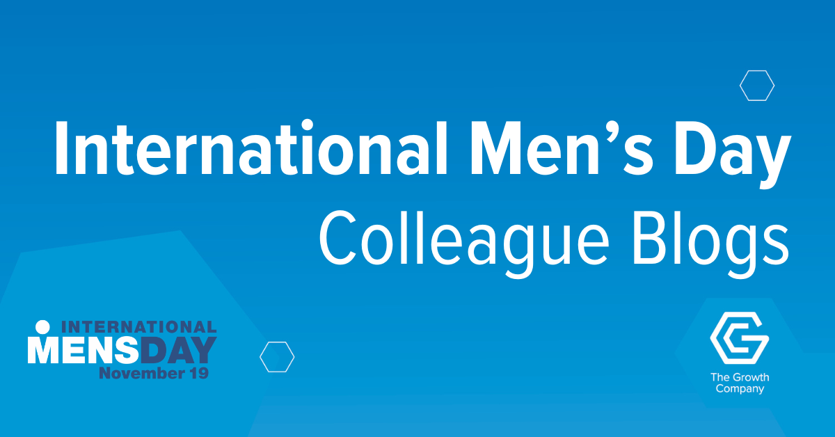 International Men's Day - Colleague Blogs with International Men's Day logo and The Growth Company logo