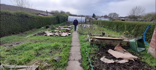 Photo of the allotment before CFO Activity Hubs support